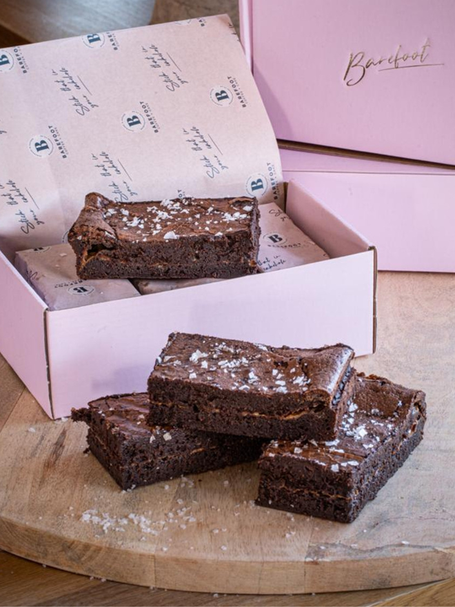 caramel brownie box