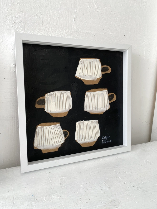 'Coffee Cups' Original Painting by Samantha Barnes