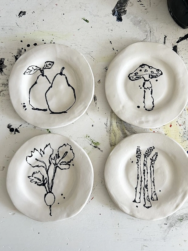 Mushroom Mini Ceramic Plate