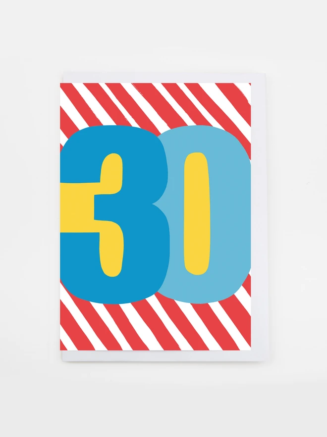 30 thirtieth birthday card