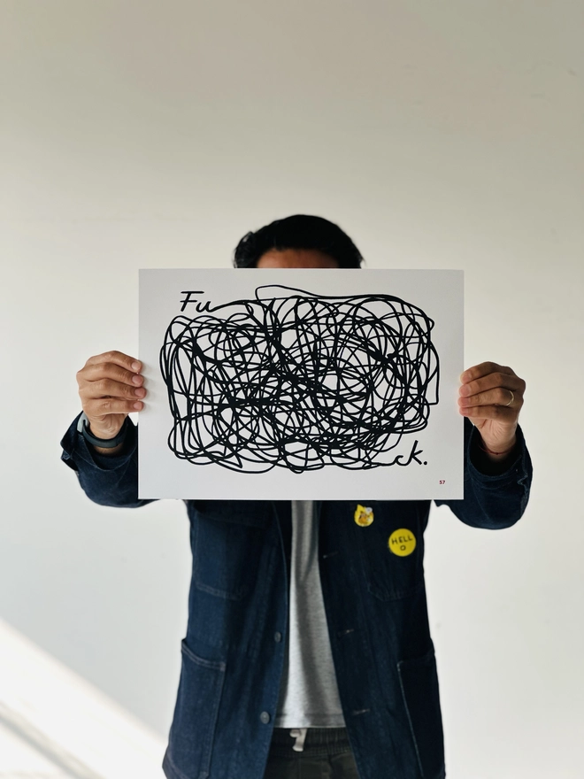 In Cursive Screenprint