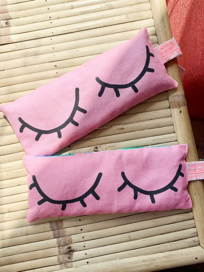 Nicola's iconic lavender eye pillows are colourful and filled with joy! ( and lavender)