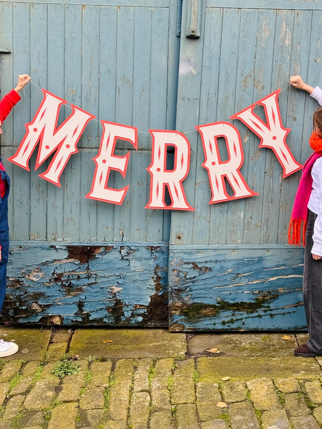 Merry letter bunting