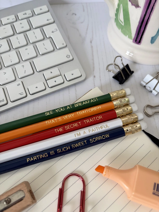 The Traitors Inspired HB Pencils Set (Set of 5 HB Pencils)