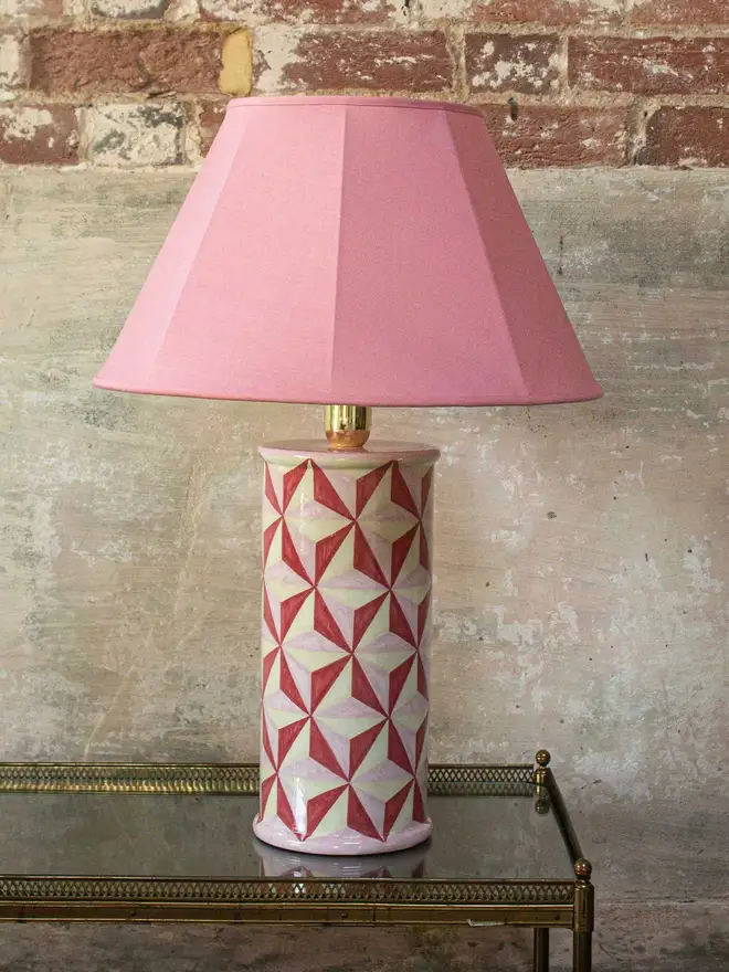 Pink Square Eyed Lamp