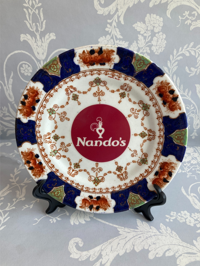 Hand printed Vintage Nando's China Plate