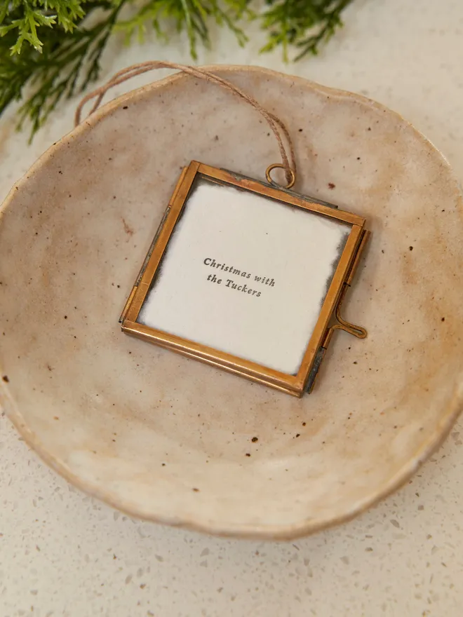 Personalised family Christmas tree decoration