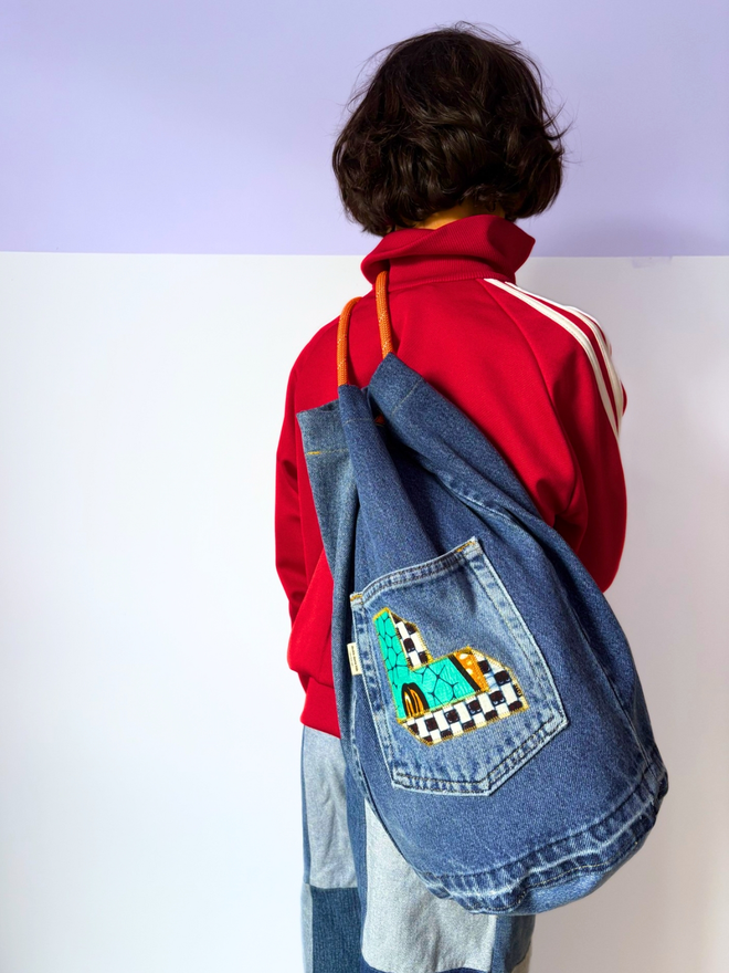 Denim Bag With Initial