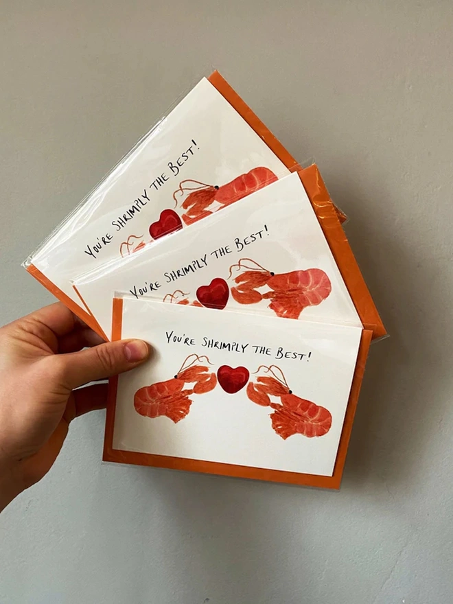 'You're Shrimpy The Best' Love Greeting Card 