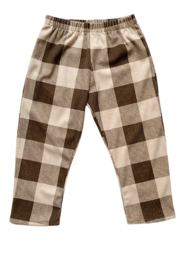 Chocolate Block Kids Cord Check Pant