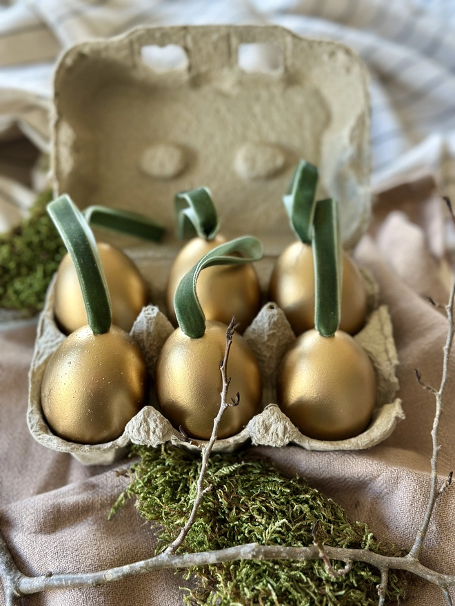 Box of Hanging Golden Eggs