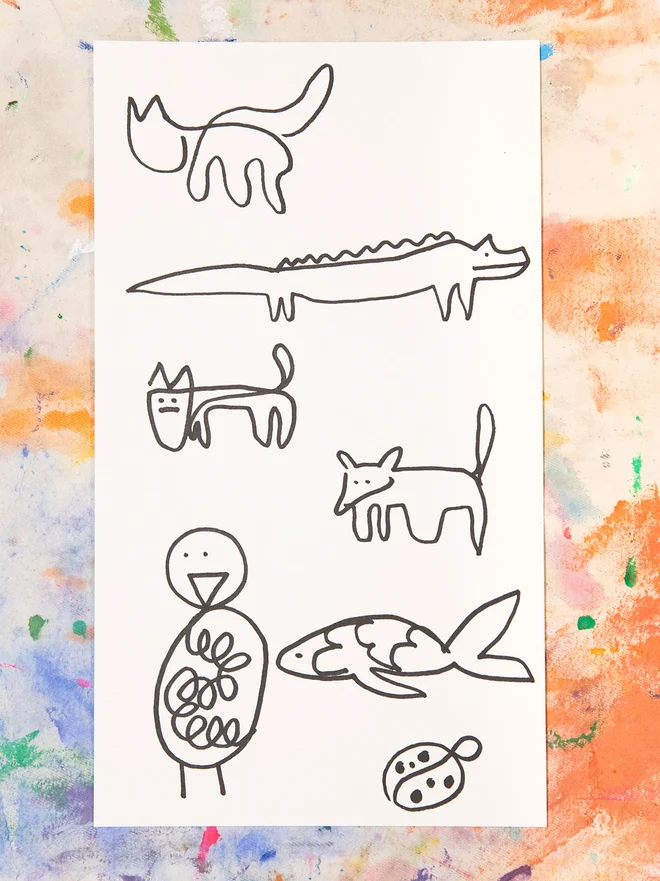 One line drawings inspired by Picasso