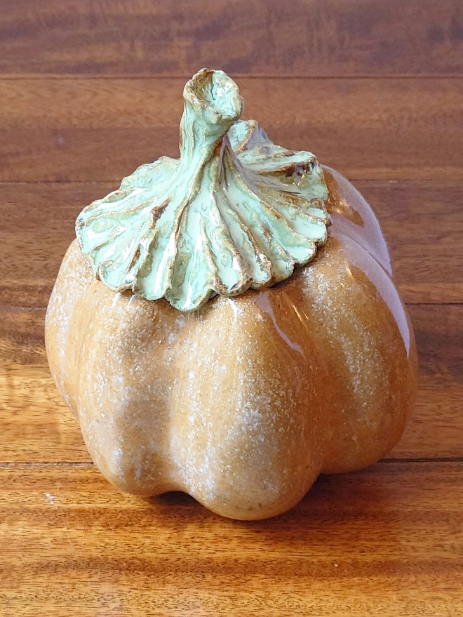 Pumpkin Jar Lidded Pot Halloween Decor