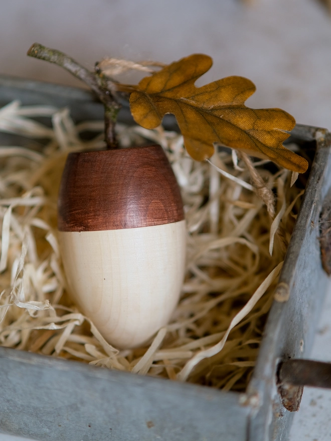 Thanks for helping me grow wooden acorn decoration