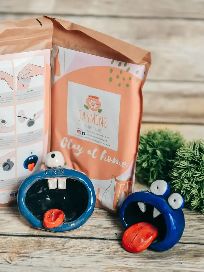 Craft A Monster Pot Clay At Home Kit (Set Of 2)