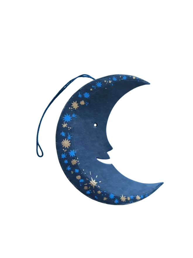 Midnight Man On The Moon Decoration (Set Of 6)