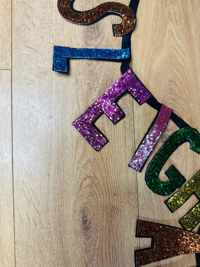 Glitter sign glitter bunting Christmas bunting merry Christmas Christmas garland glitter garland fire place garland