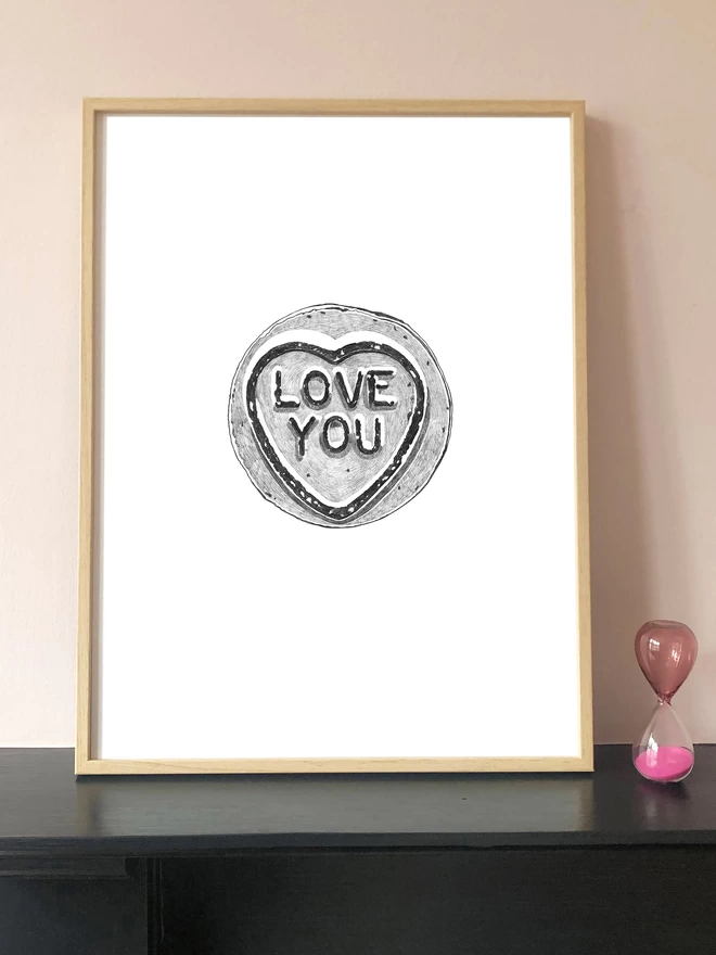 Love you art print