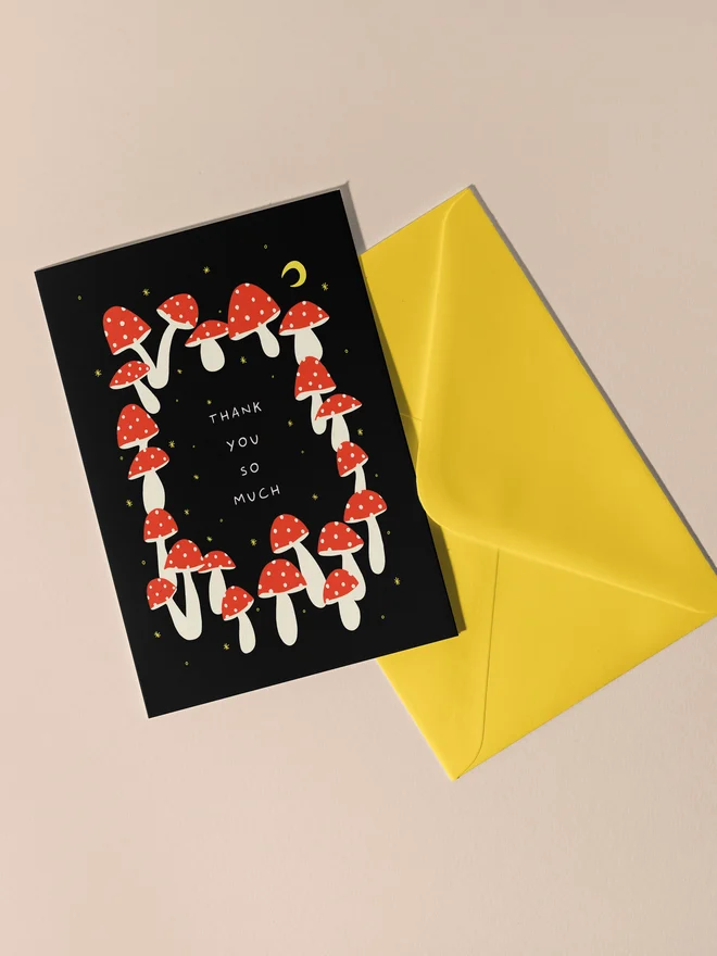 'Thank You So Much' Mushroom Thank You Card