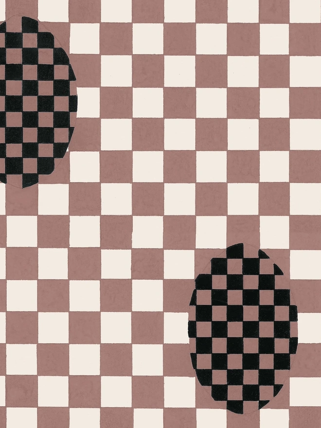 Deco Checkers In Toasted Coco Wallpaper Micaela Sharp 