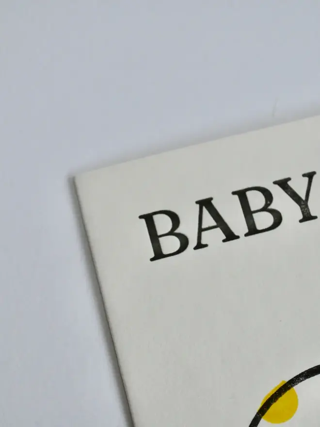 Letterpress Printed Unisex Baby Handcrafted Card