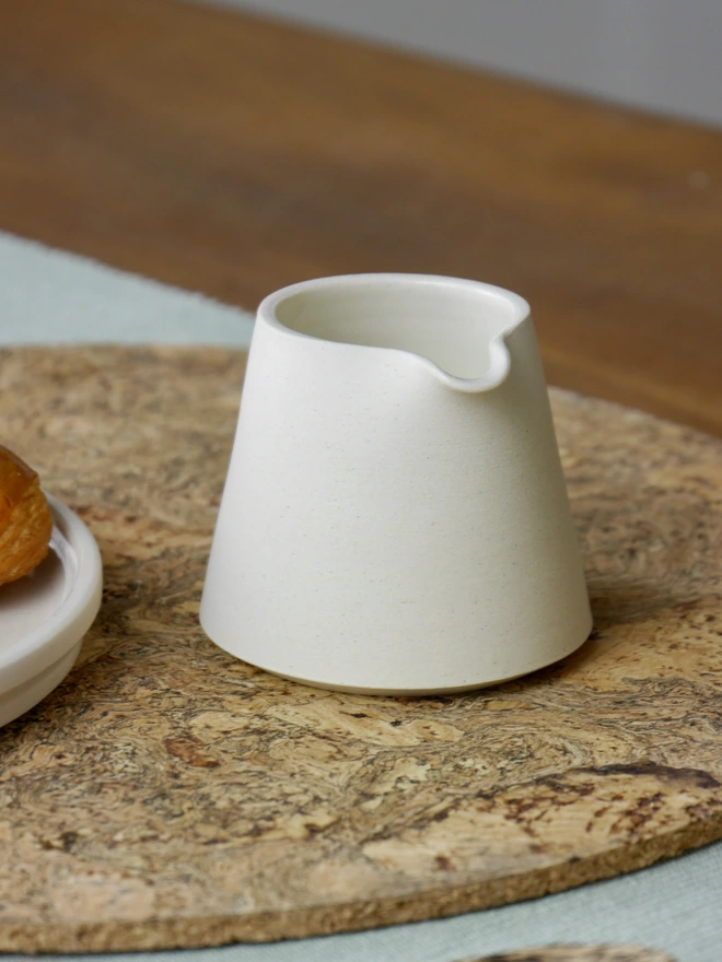 Ceramic Milk Jug in white