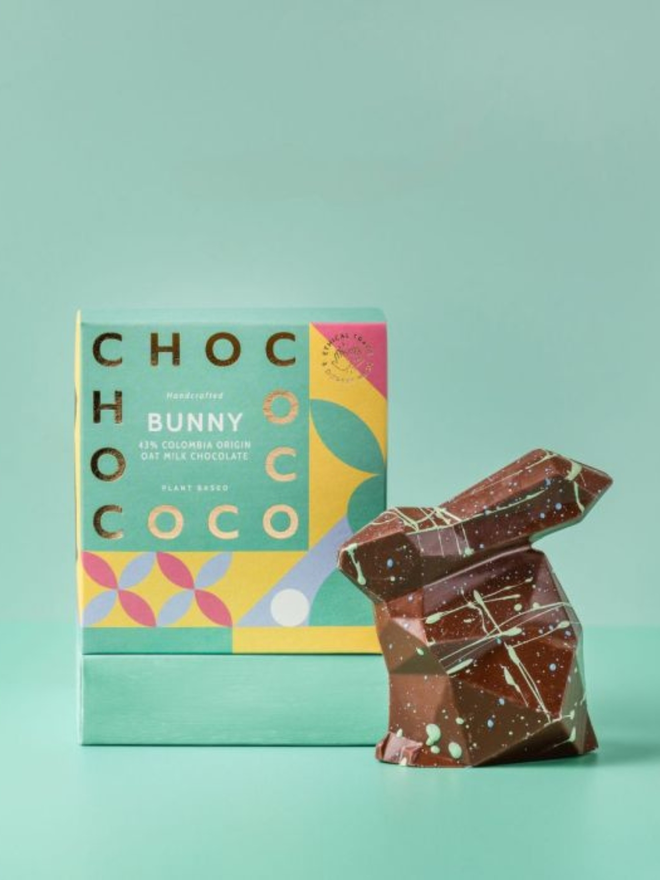 vegan oat milk chocolate easter bunny