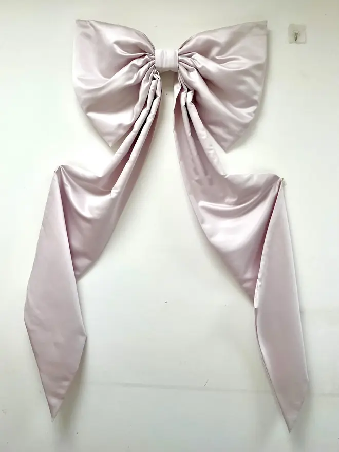 Giant Pink Wedding Cotton Fabric Bow