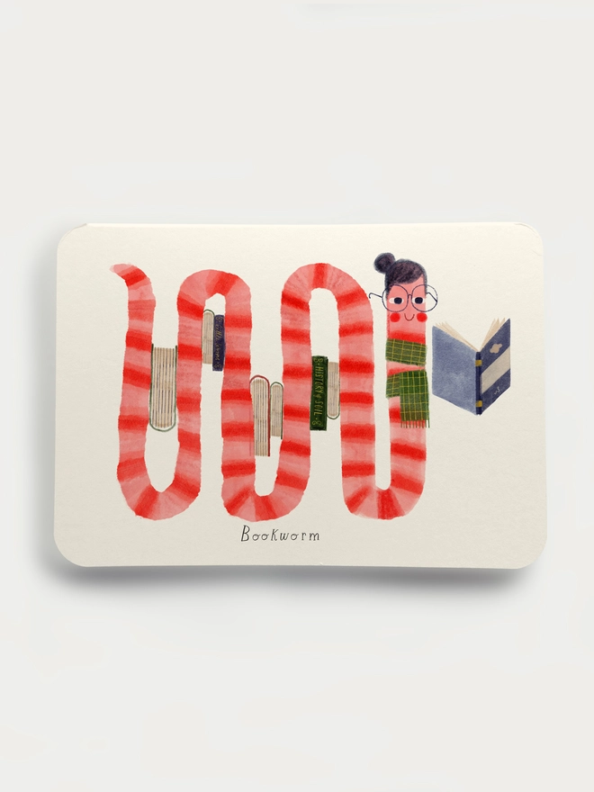 Bookworm Greetings Card