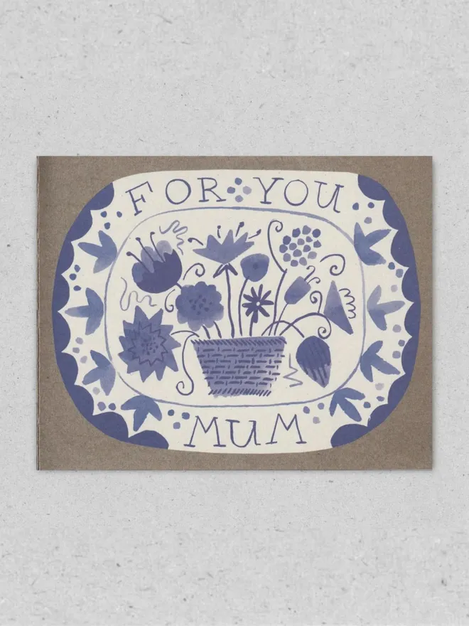 'For You Mum' Plate Card