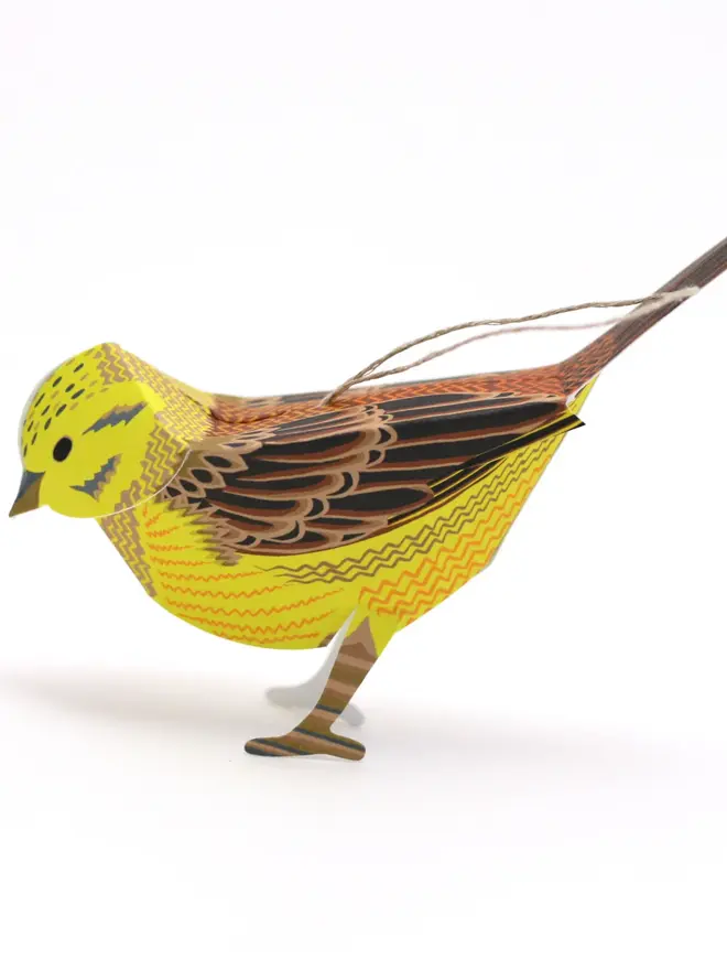 Card With 3D Yellowhammer Ornament