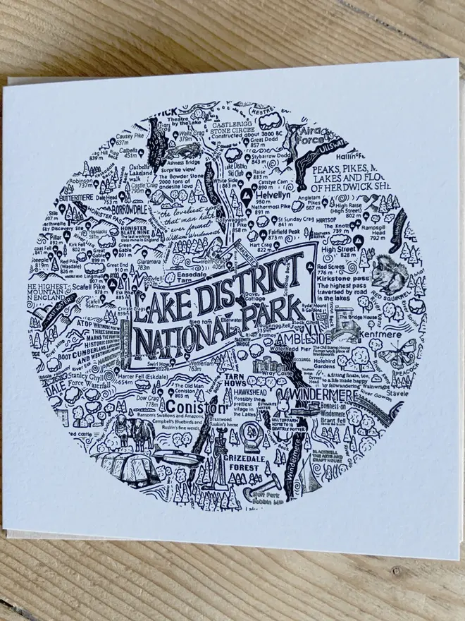 Lake District greetings card