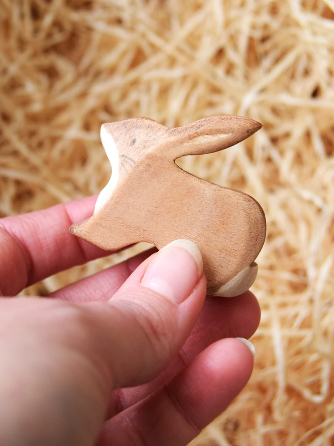 wooden brown rabbit