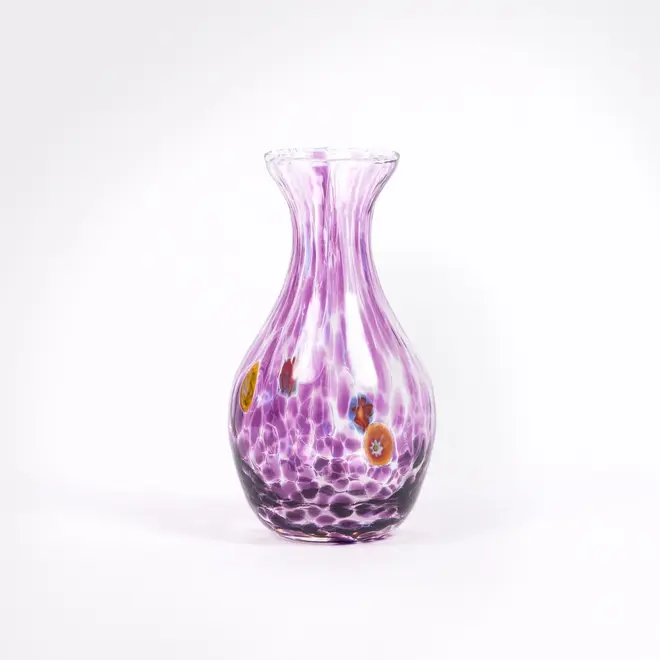 calla curved vase in amethyst