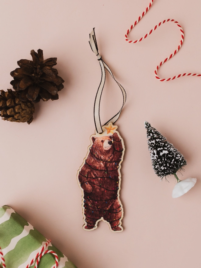 Beary Lights decoration with props