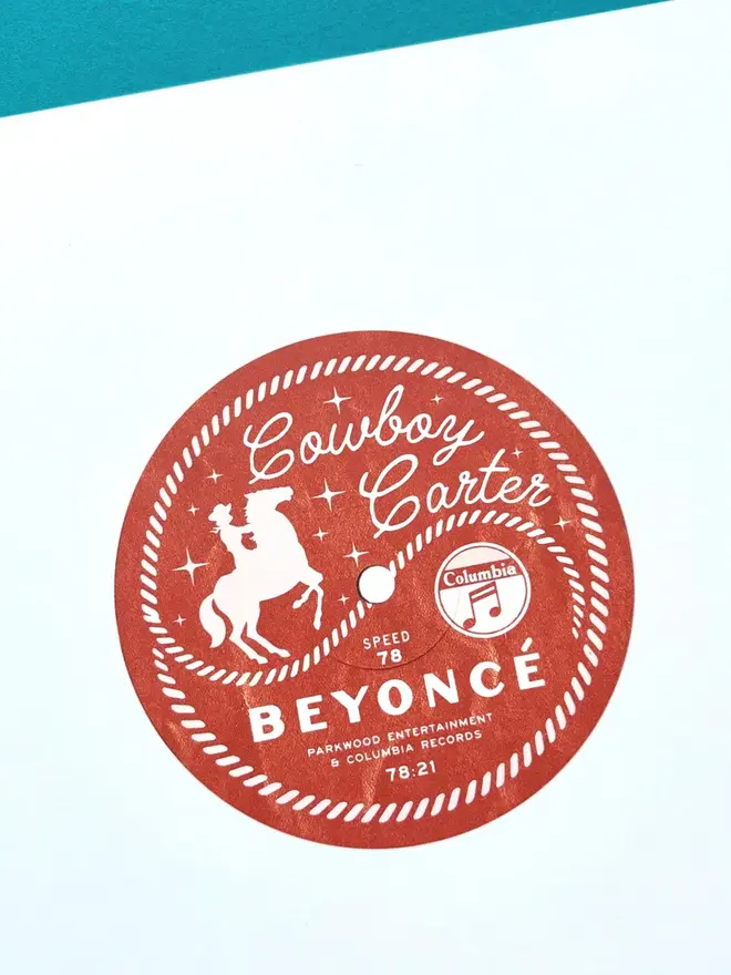 beyonce cowboy carter record print