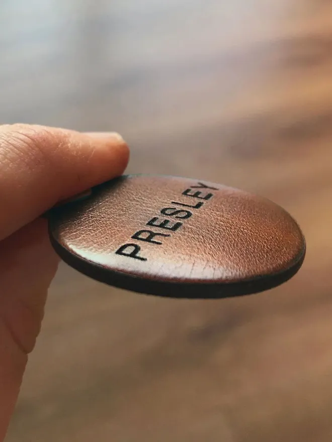 Personalised Leather Pet ID Tag