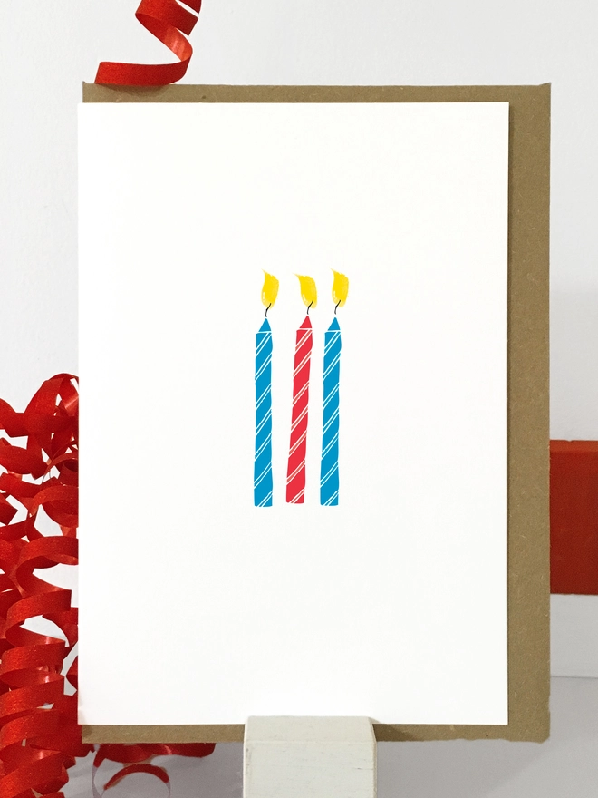 3rd Birthday Candle Card 