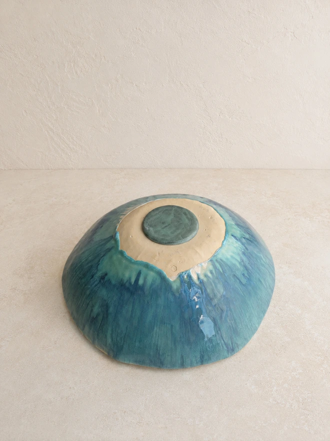underside of bird bath