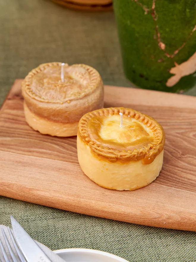 Pork pie candles