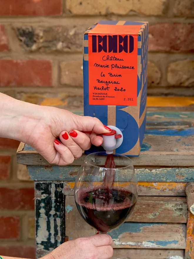 Red wine in a box