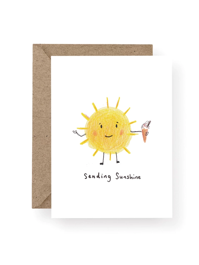 Sunshine holding an ice cream Greeting Card