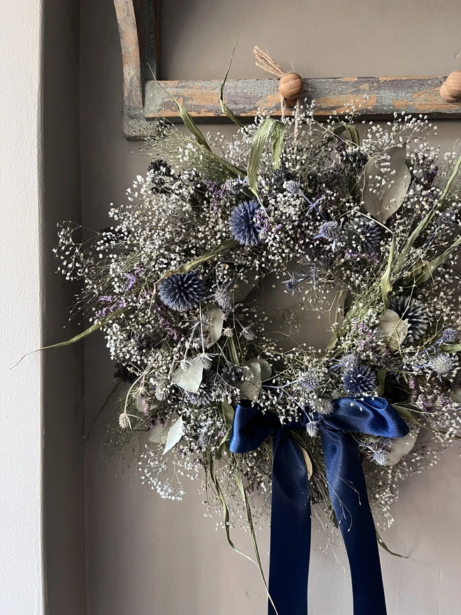Midnight Meadow Dried Flower Wreath 