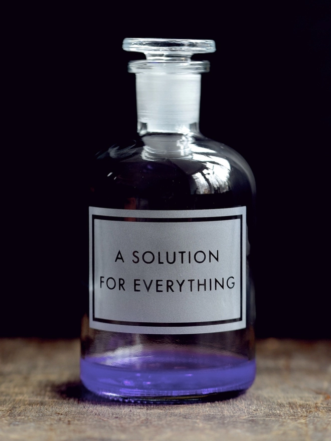 Solution For Everything Etched Bottle Decanter