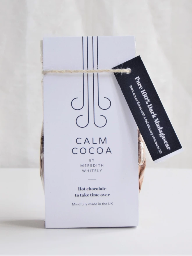 Calm Cocoa Pure 100% Dark Madagascar Hot Chocolate 