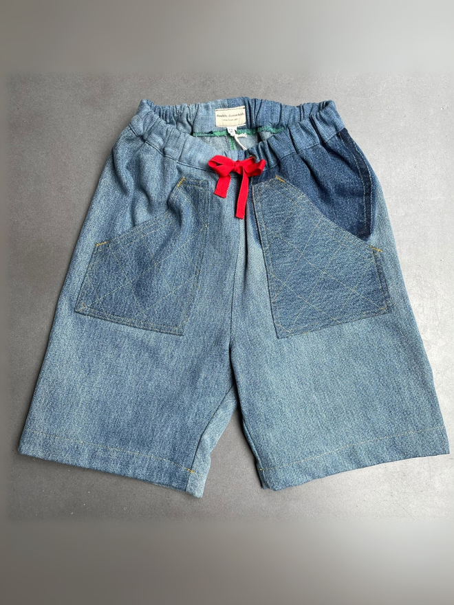 Handmade Kids Recycled Denim Shorts 