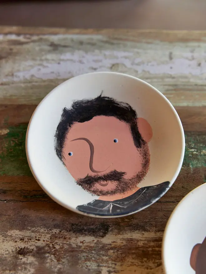 Hand Painted Personalised Plate Portrait