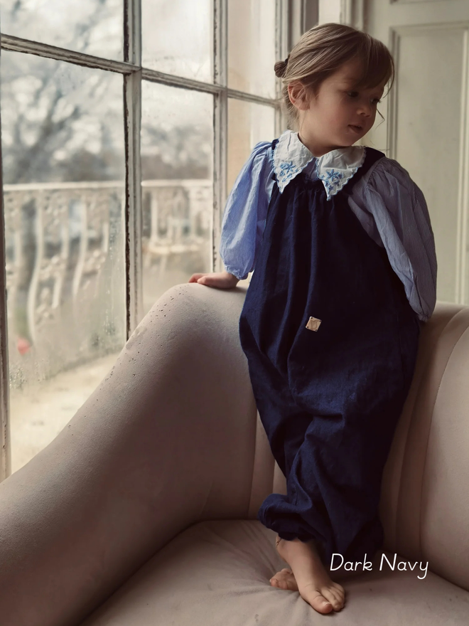 Kids' Organic Cotton Denim Dungarees