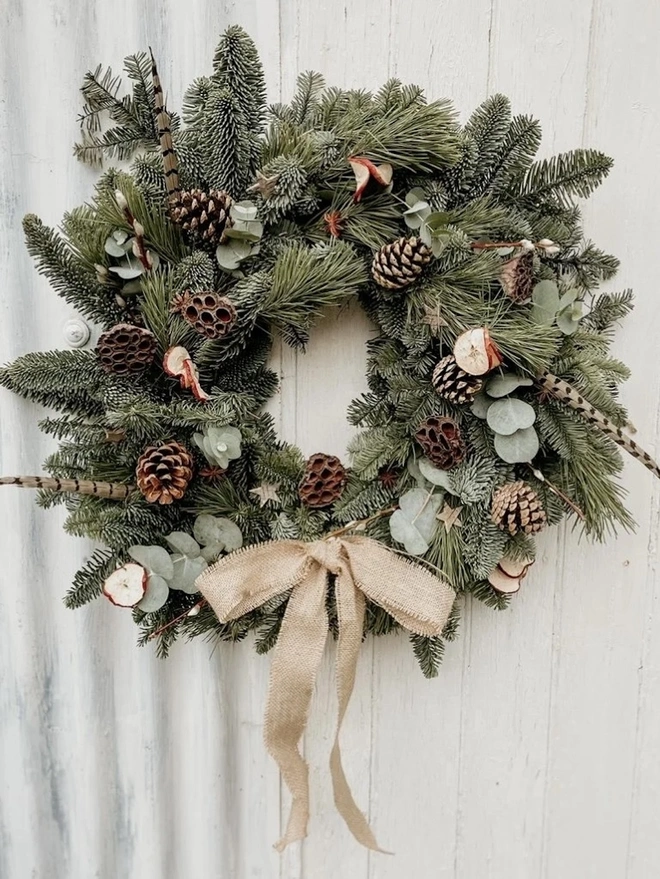 The Pheasant Feather Christmas Wreath