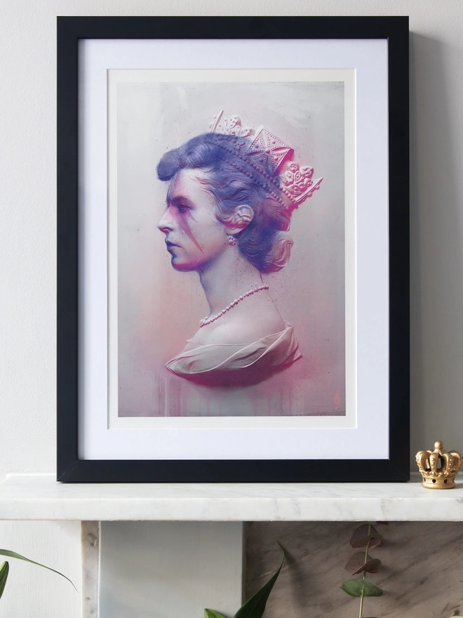 'Queen B' David Bowie Art Print